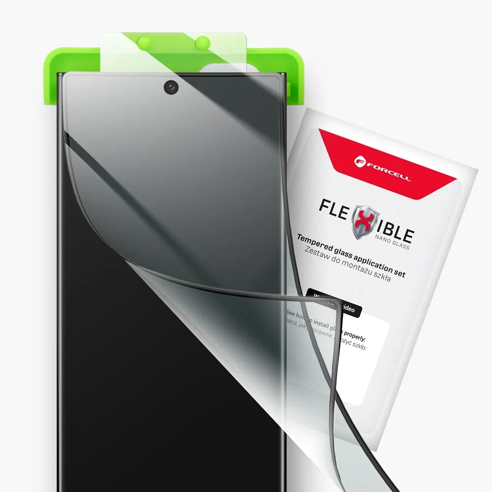 Forcell Flexible 5D – hibridno staklo za iPhone 15 Pro Max crno