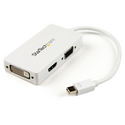 StarTech.com MDP2VGDVHDW prilagodnik za video kabel 0,15 m Mini DisplayPort DVI-D + VGA (D-Sub) + HDMI Bijelo