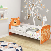 Dječji krevet ACMA Animals, bočna bijela 180x80 cm 05 Medo