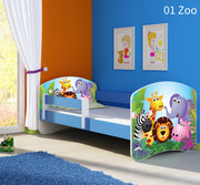 Dječji krevet ACMA s motivom, bočna plava 180x80 cm