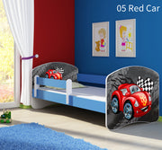 Dječji krevet ACMA s motivom, bočna plava 180x80 cm 05 Red Car
