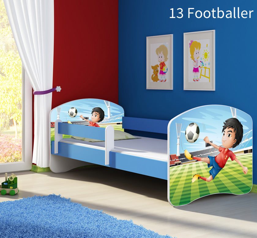 Dječji krevet ACMA s motivom, bočna plava 180x80 cm 13 Footballer