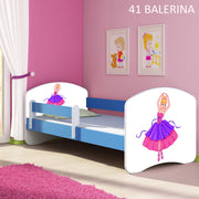 Dječji krevet ACMA s motivom, bočna plava 160x80 cm 41 Balerina