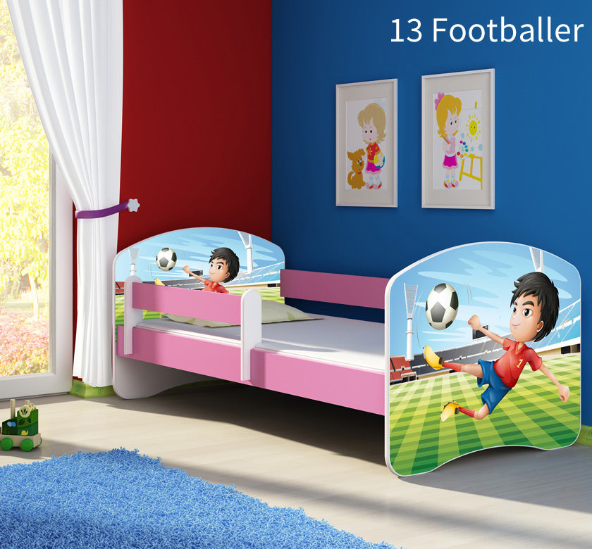 Dječji krevet ACMA s motivom, bočna roza 180x80 cm 13 Footballer