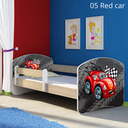 Dječji krevet ACMA s motivom, bočna sonoma 140x70 cm 05 Red Car