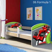 Dječji krevet ACMA s motivom, bočna sonoma 160x80 cm 06 Formula 1