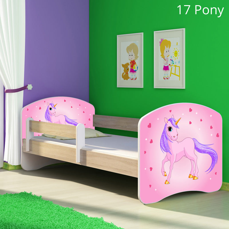 Dječji krevet ACMA s motivom, bočna sonoma 180x80 cm 17 Pony