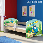 Dječji krevet ACMA s motivom, bočna sonoma 160x80 cm 35 Helikopter