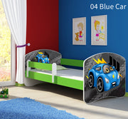 Dječji krevet ACMA s motivom, bočna zelena 160x80 cm 04 Blue Car