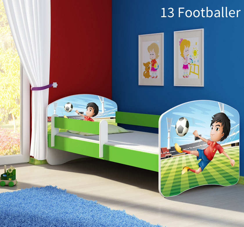 Dječji krevet ACMA s motivom, bočna zelena 140x70 cm 13 Footballer