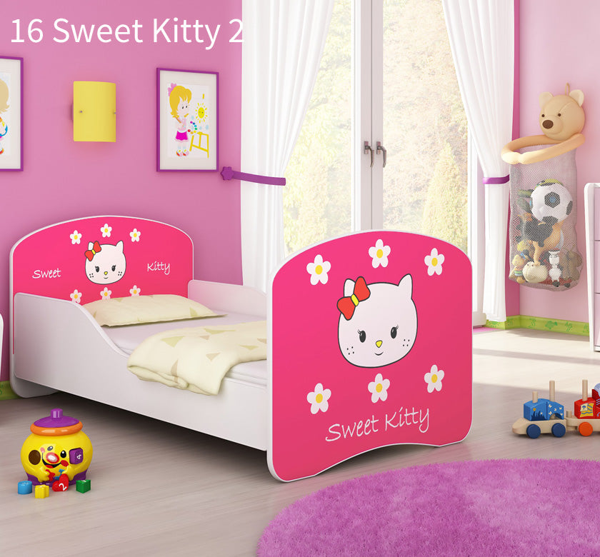 Dječji krevet ACMA s motivom 180x80 cm 16 Sweet Kitty 2
