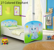 Dječji krevet ACMA s motivom 180x80 cm 27 Colored Elephant