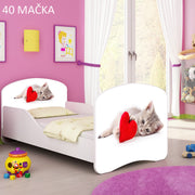 Dječji krevet ACMA s motivom 160x80 cm 40 Mačka