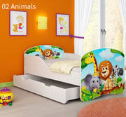 Dječji krevet ACMA s motivom + ladica 140x70 cm 02 Animals