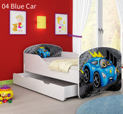 Dječji krevet ACMA s motivom + ladica 180x80 cm 04 Blue Car
