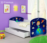 Dječji krevet ACMA s motivom + ladica 160x80 cm 22 Cosmos