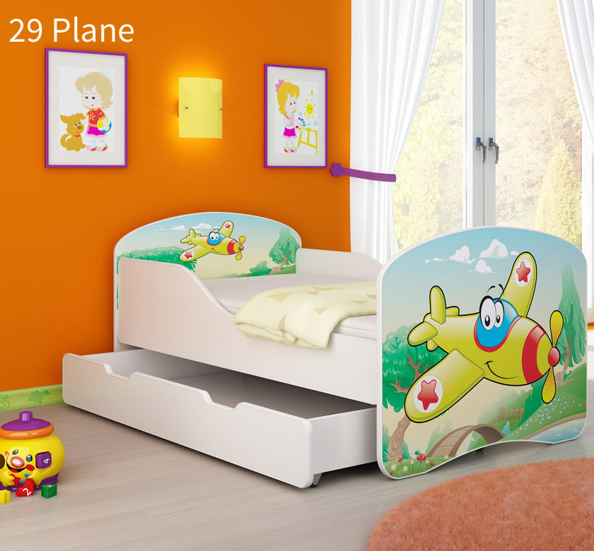 Dječji krevet ACMA s motivom + ladica 180x80 cm 29 Aeroplane