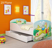 Dječji krevet ACMA s motivom + ladica 140x70 cm 29 Aeroplane