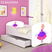 Dječji krevet ACMA s motivom + ladica 180x80 cm 41 Balerina