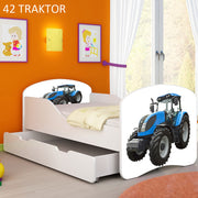 Dječji krevet ACMA s motivom + ladica 180x80 cm 42 Traktor