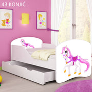 Dječji krevet ACMA s motivom + ladica 180x80 cm 43 Konjić