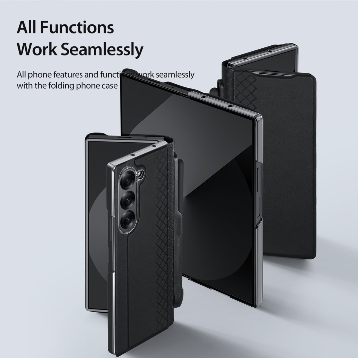 DUX DUCIS BRIL torbica s držačem za olovku za SAMSUNG GALAXY Z Fold 6 - crna