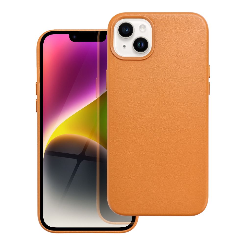 Kožna maska Mag Cover za iPhone 14 Plus narančasta
