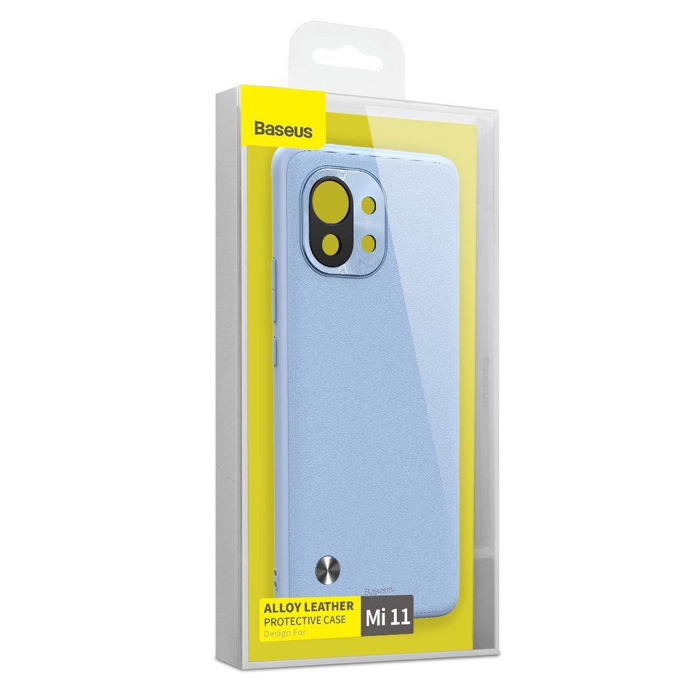 Baseus Alloy Leather Case maska s poklopcem kamere Xiaomi Mi 11