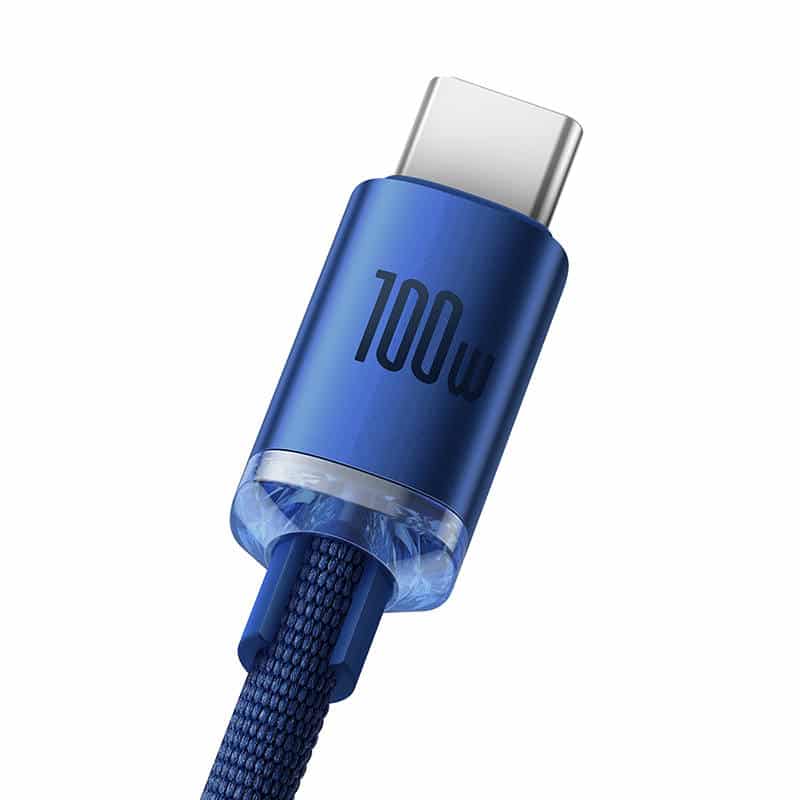 Baseus Crystal Shine kabel USB na USB-C 5A100W1.2m (plavi)