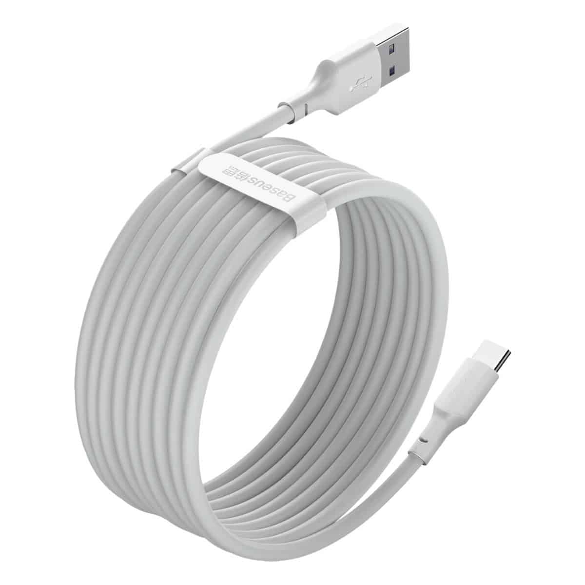 Baseus Simple Wisdom Data Cable Kit USB to Type-C 5A (2kom/Set）1.5m bijeli