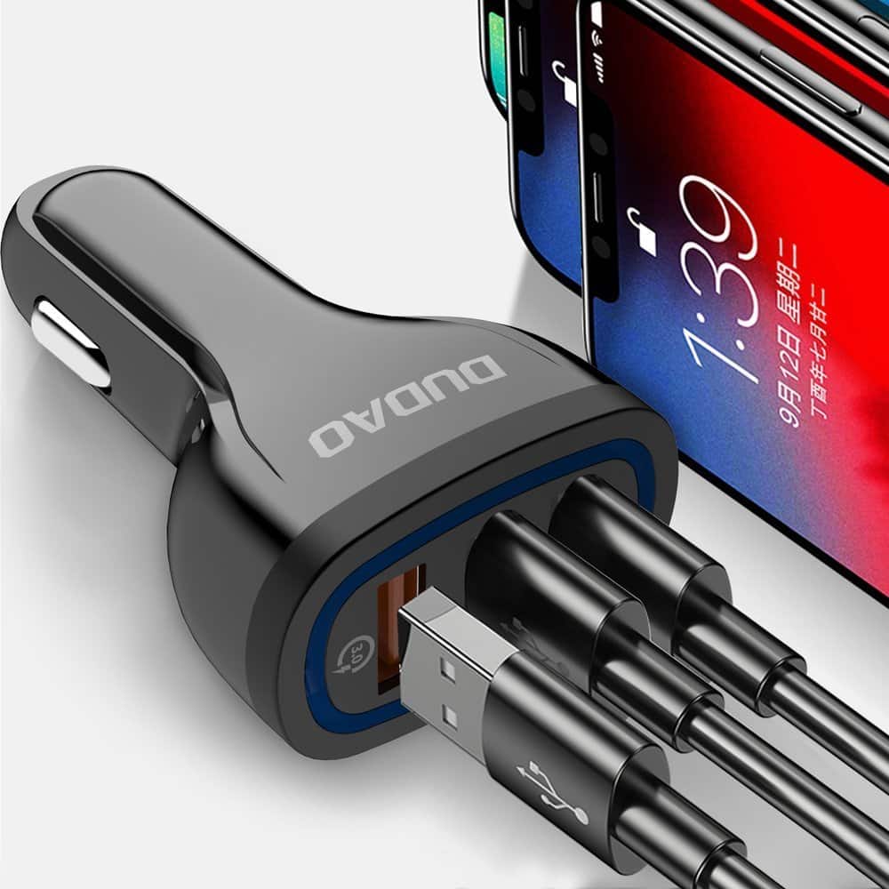 Dudao auto punjač Quick Charge 3.0 18W 3x USB