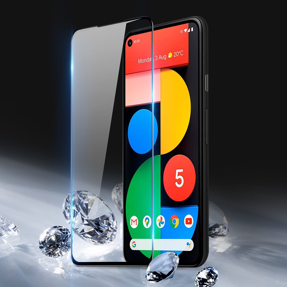 Dux Ducis 10D zaštitno staklo od kaljenog stakla, puna pokrivenost s okvirom za Google Pixel 5, crna