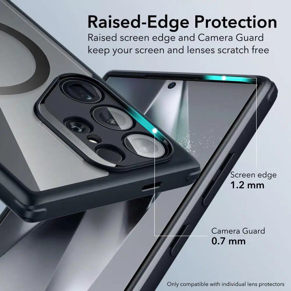 ESR - Classic Hybrid HaloLock maska za Samsung Galaxy S24 Ultra - prozirna crna
