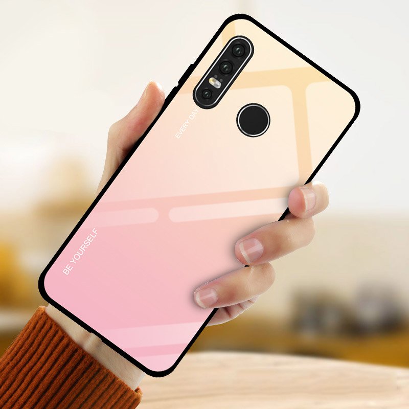Maskica s kaljenim staklom za Huawei P30 Lite pink