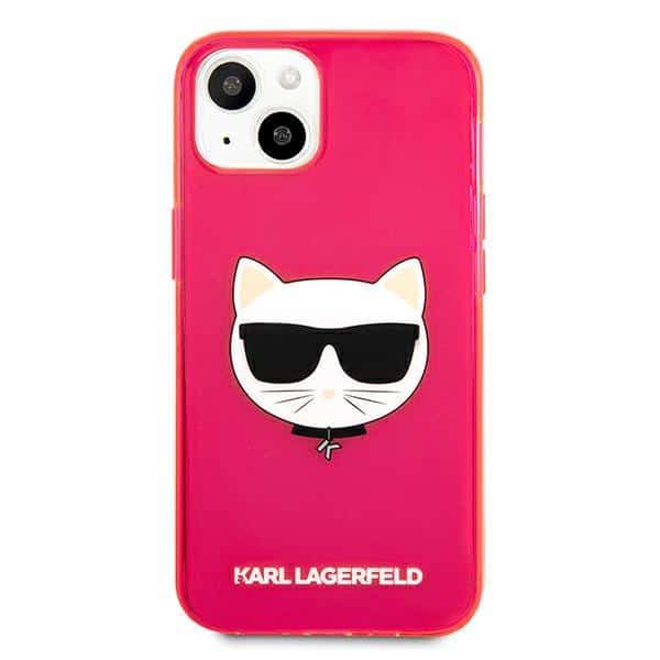 Karl Lagerfeld originalna maska za iPhone 13 mini Glitter Choupette Fluo