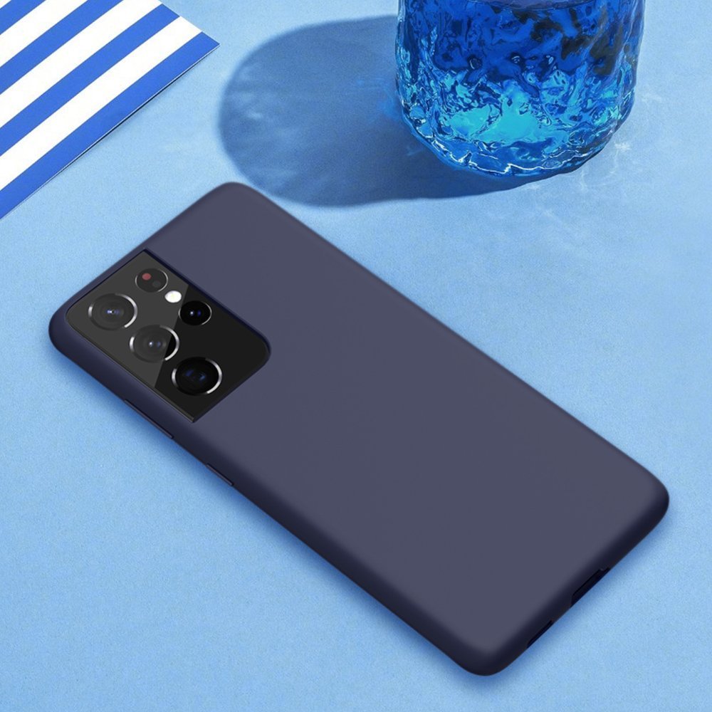 Nillkin Flex Pure Pro Liquid silikonska maska za Samsung Galaxy S21 Ultra 5G plava