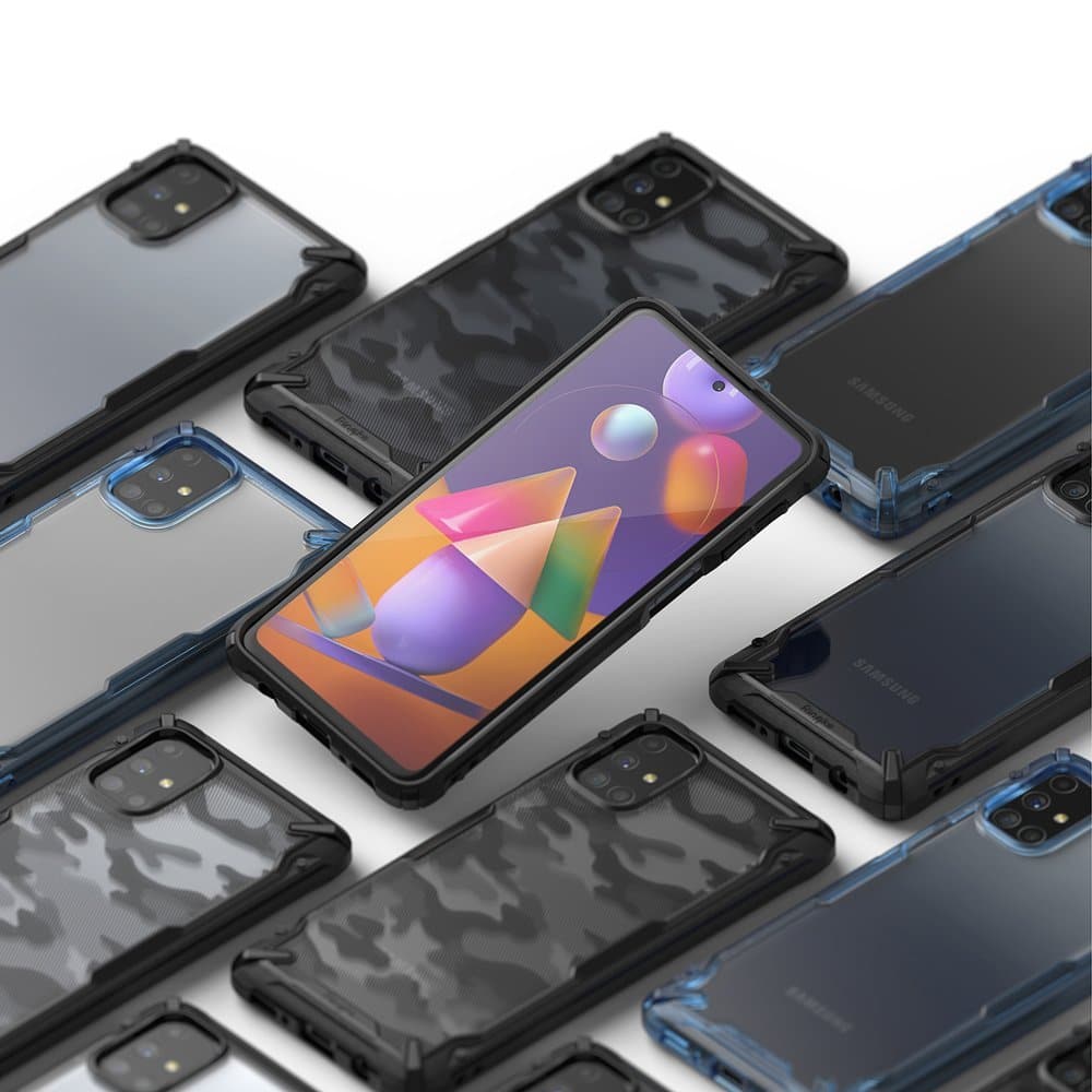 Ringke Fusion X Design izdržljiva futrola za Samsung Galaxy M31s Camo crna