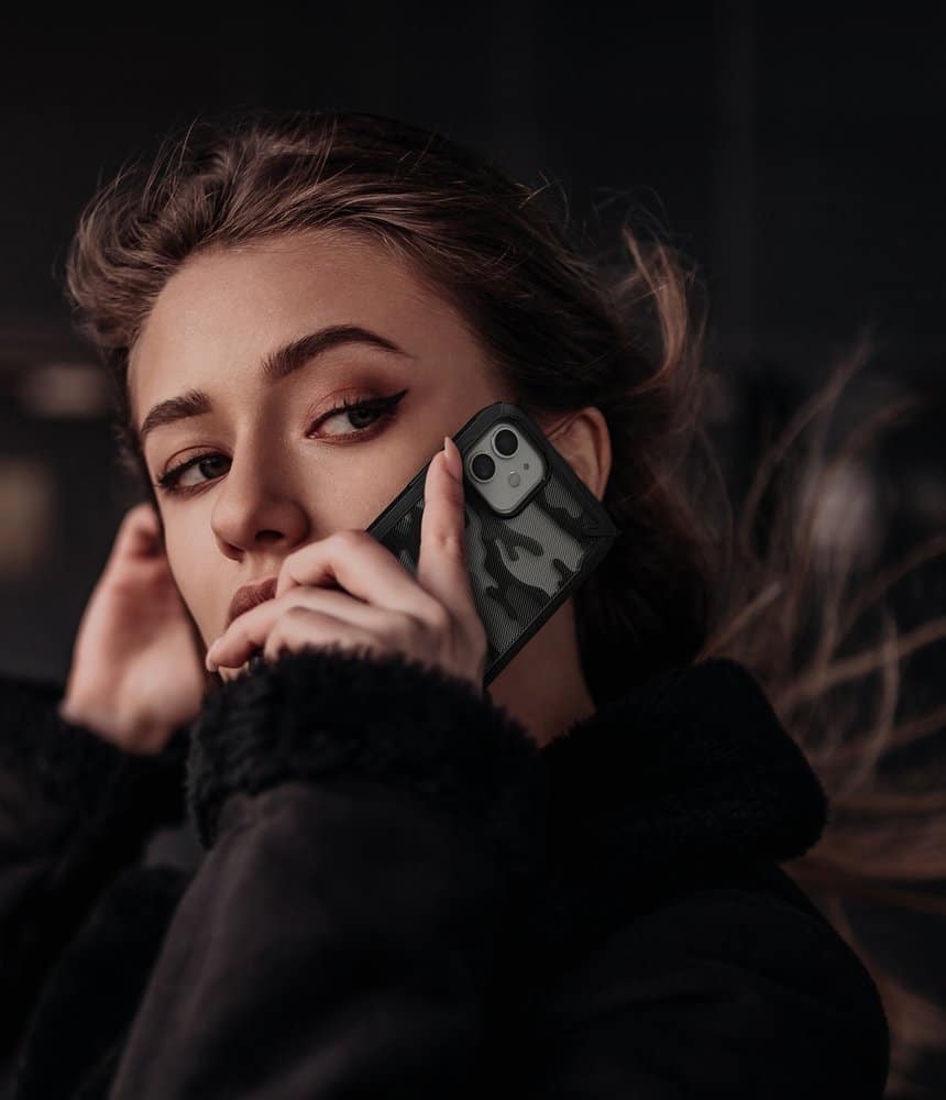 Ringke Fusion X Design izdržljivo kućište s TPU odbojnikom za iPhone 12 Mini Camo
