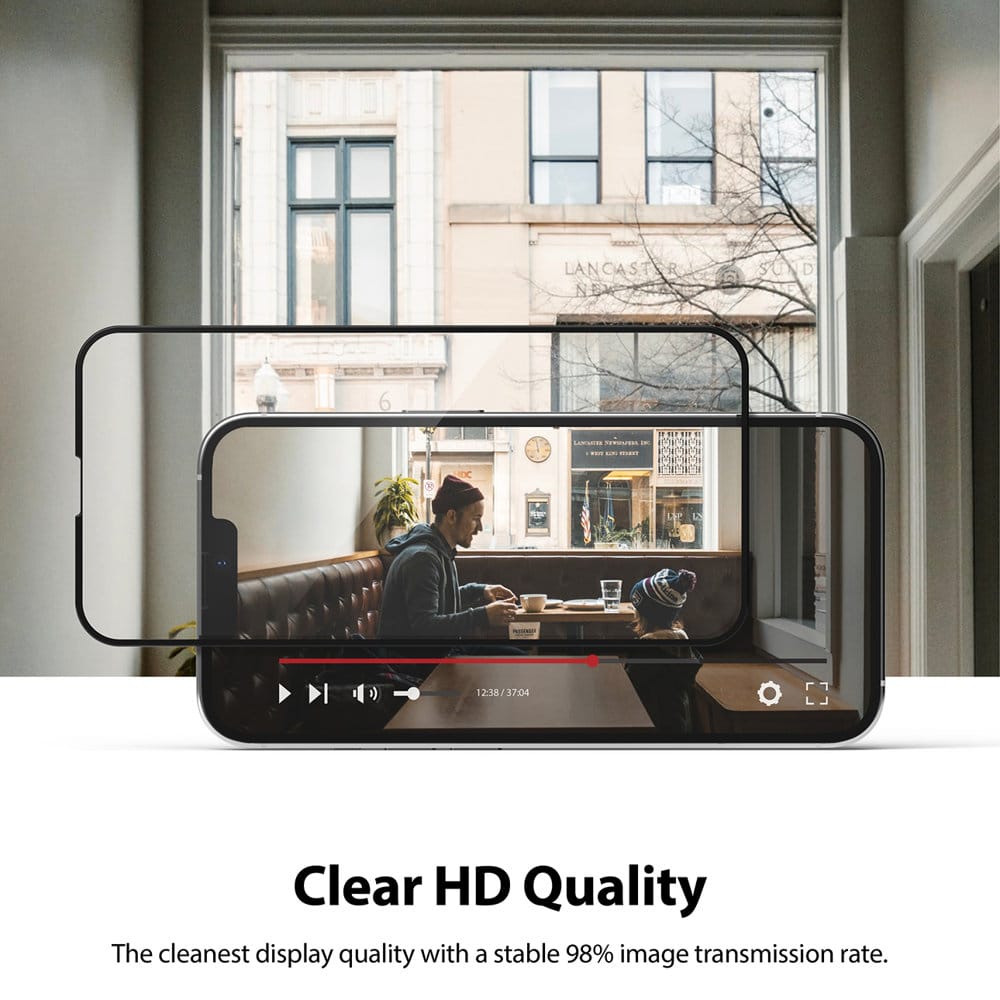 Ringke Invisible Defender ID Full Glass Kaljeno staklo zaštita zaslona Puna pokrivenost s okvirom za iPhone 13 Pro Max