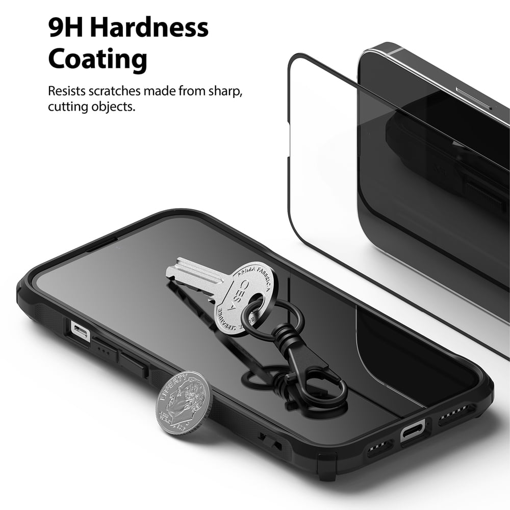Ringke Invisible Defender ID Full Glass Kaljeno staklo zaštita zaslona Puna pokrivenost s okvirom za iPhone 13 Pro Max