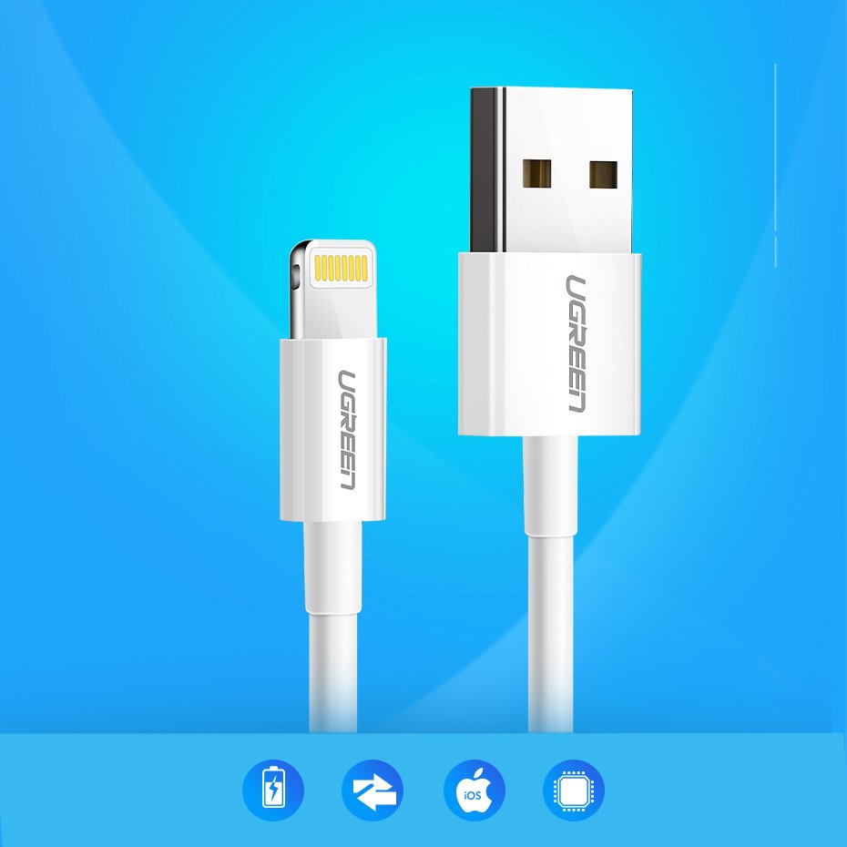 UGREEN USB A- MFI Apple Lightning kabel 1m