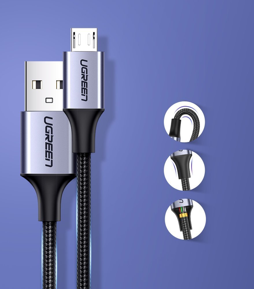 Ugreen USB - USB Micro kabel -50 cm