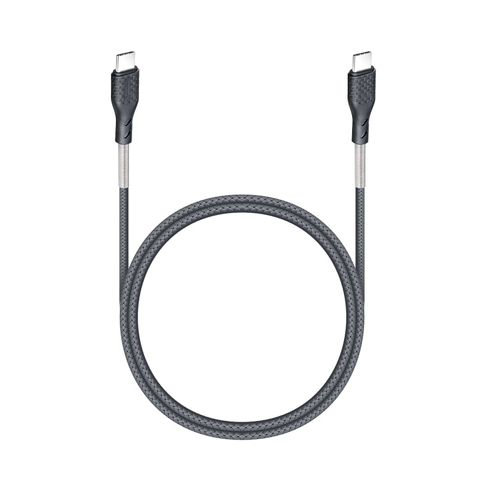 FORCELL Karbonski kabel Type C do Type C 3.0 QC Power Delivery PD60W CB-02C crni 1 metar