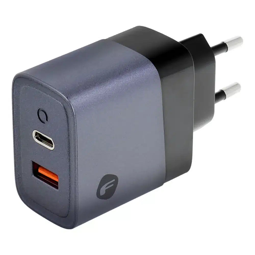 Forcell F-Energy GaN mrežni punjač - 45 W s priključcima: USB C i USB A s PD i QC 4.0 punjenjem