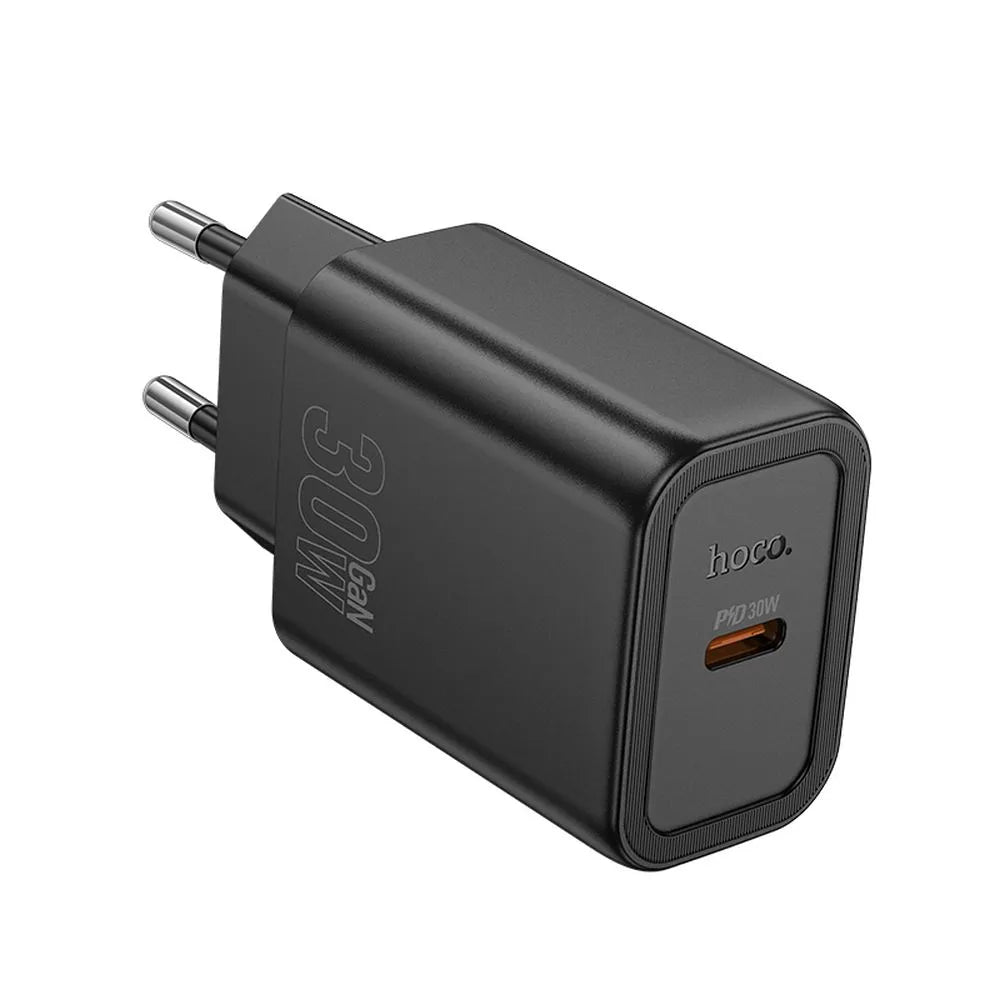 HOCO zidni punjač Type-C PD QC 30W N62 crni