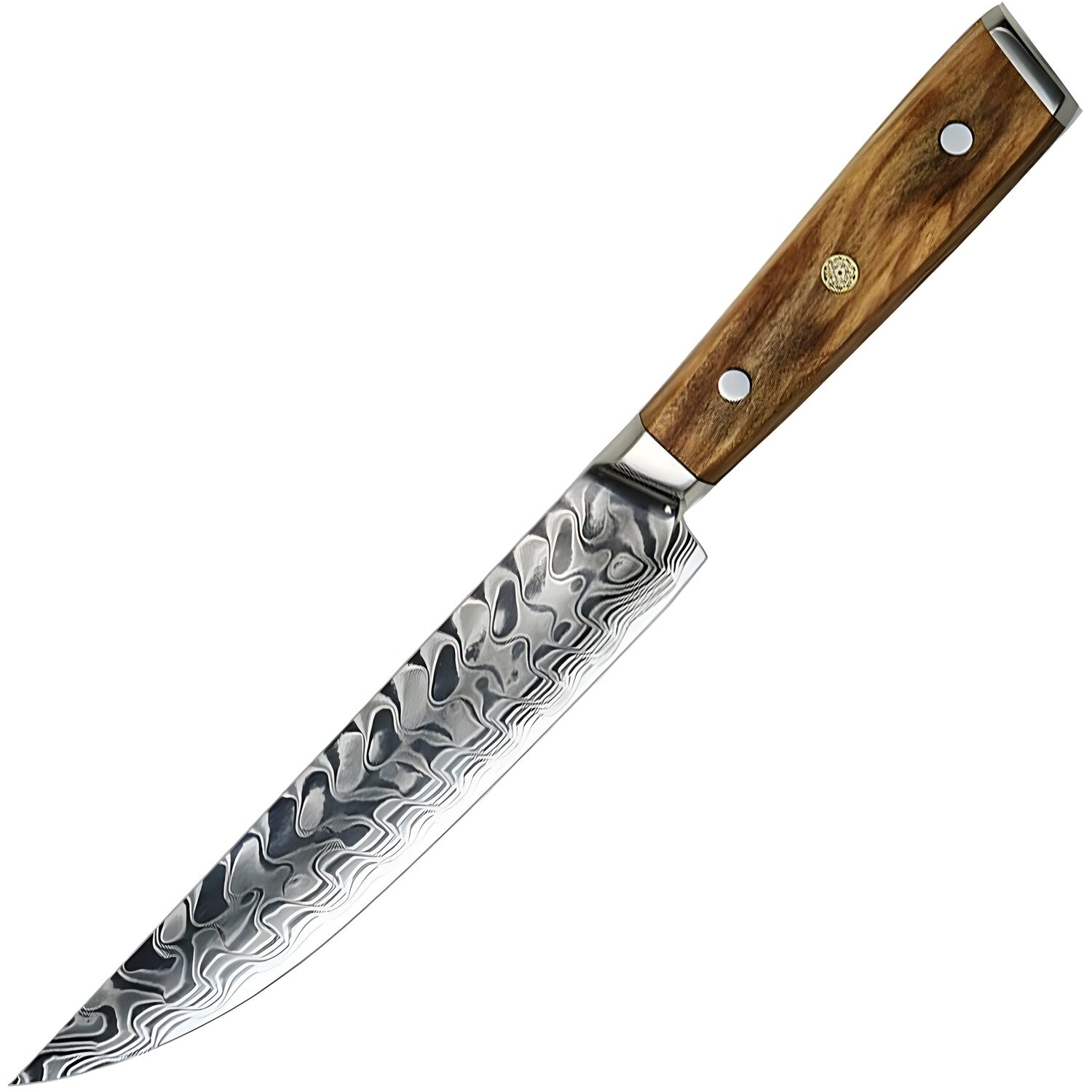 Damaskasti kuhinjski nož YU-37492 - Utility / Smeđa KP37492