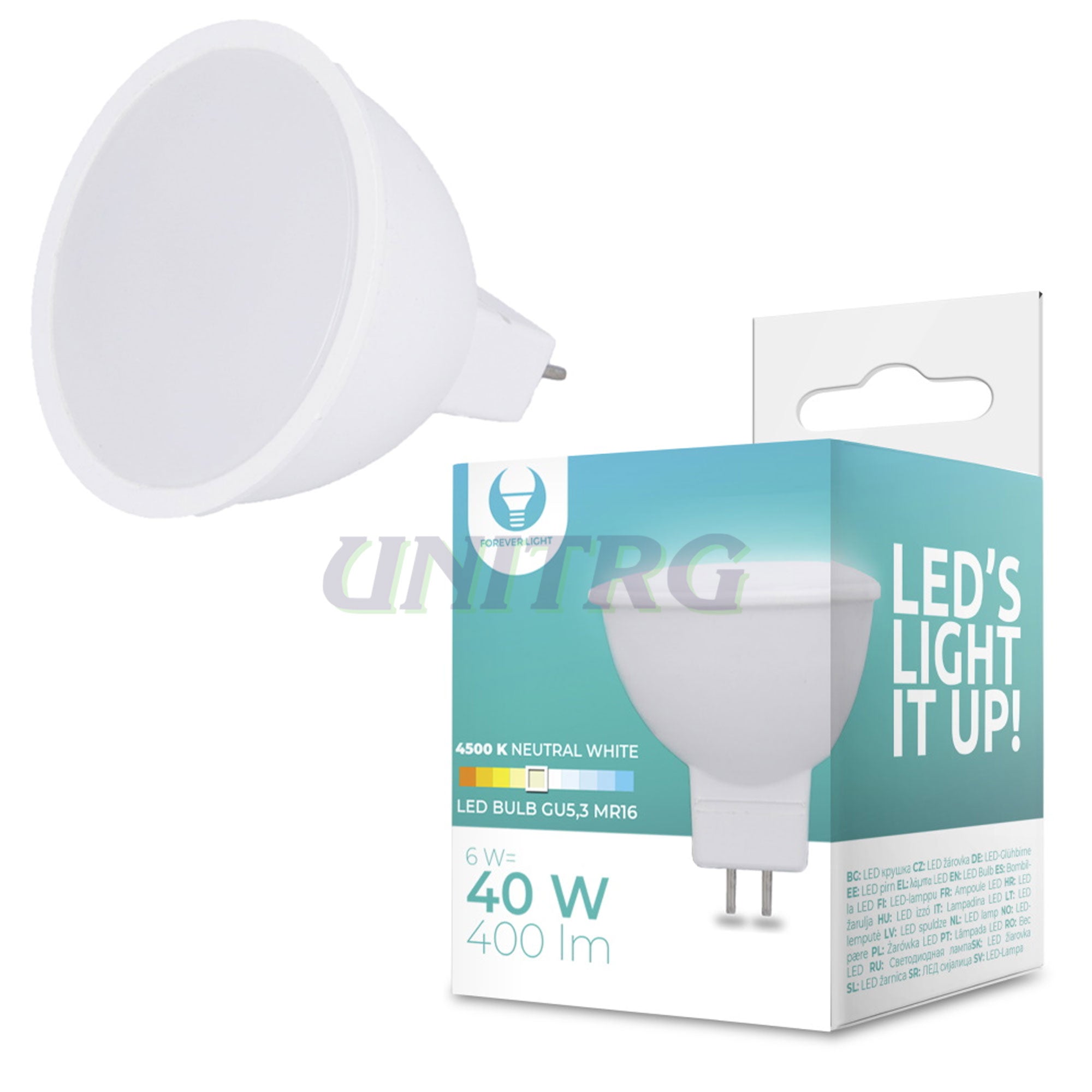 LED GU5.3 MR16 6W 12V 4500K Forever