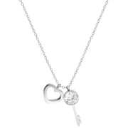 Ogrlica Heart Key - Srebrna KP21069
