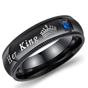 Prsten Her King - Crna / 55mm KP31828