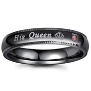 Prsten His Queen - Crna / 55mm KP32133